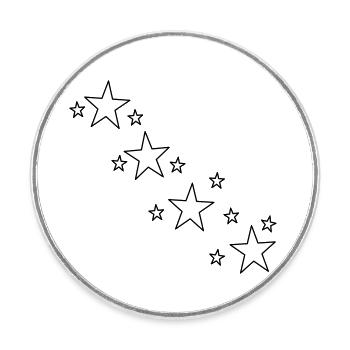 star - Round  fridge magnet - white - Front
