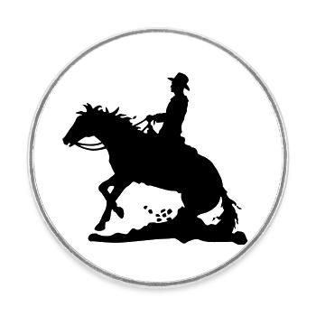 Western Man - Runder Kühlschrankmagnet - Weiß - Vorne