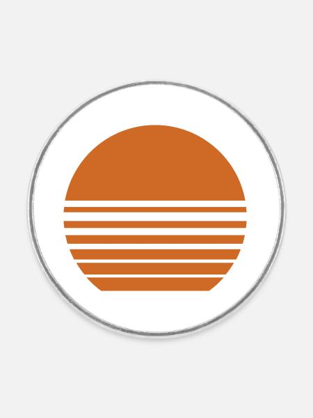 Sonnenuntergang - Runder Kühlschrankmagnet - Weiß