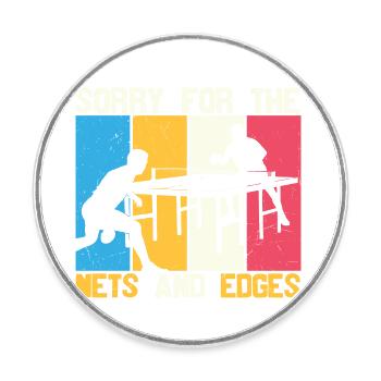 Drôle de dire cadeaux de joueur de tennis de table - Magnet rond - blanc - Devant