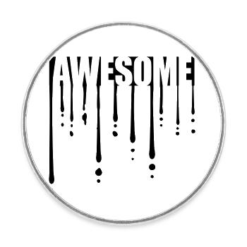 Laisse tomber des graffitis impressionnants - Magnet rond - blanc - Devant