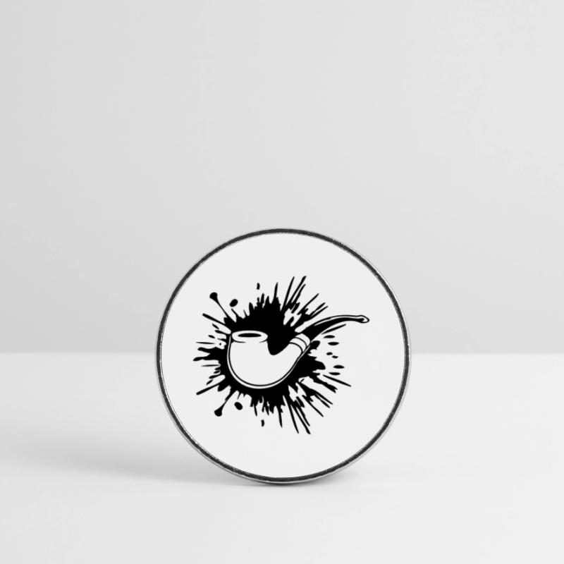 Farbklecks Tabakpfeife Raucher Runder Kühlschrankmagnet