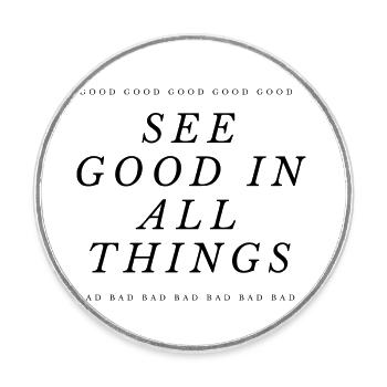 See the good things - Runder Kühlschrankmagnet - Weiß - Vorne