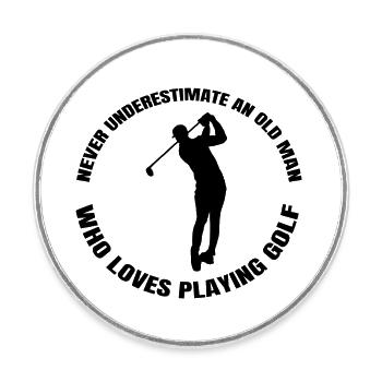 Golf Golfspielerin Golfschläger Spruch Golfball - Runder Kühlschrankmagnet - Weiß - Vorne