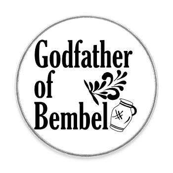 Parrain de Bembel - The Frankfurt Shirt Shop - Magnet rond - blanc - Devant