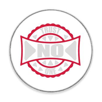 ne faites confiance à personne pour ne citer - Magnet rond - blanc - Devant