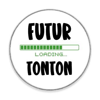 futur tonton - Magnet rond - blanc - Devant
