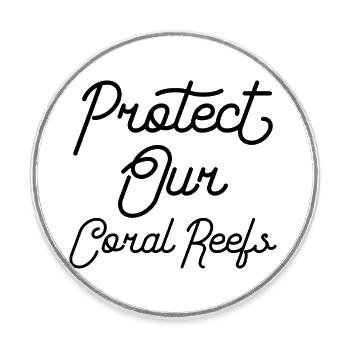 Protect our coral reefs - Round  fridge magnet - white - Front