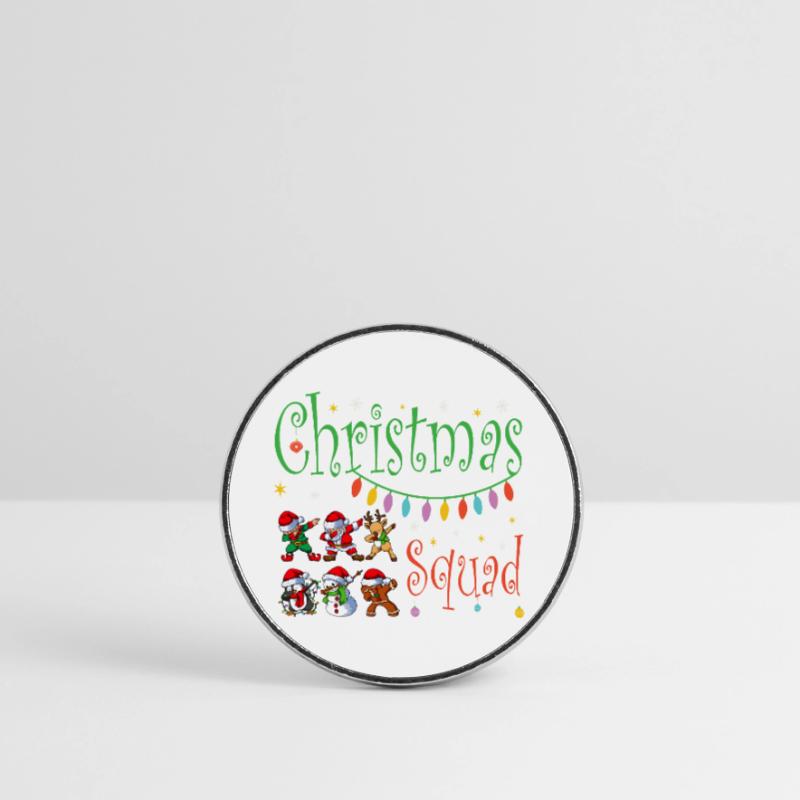 Équipe de Noël Magnet rond
