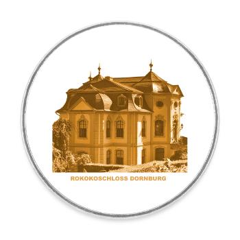 Dornburg Schloss Rennaicance Camburg Thuringe - Magnet rond - blanc - Devant