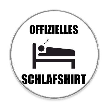 Offizielles Schlafshirt - Runder Kühlschrankmagnet - Weiß - Vorne
