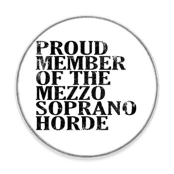 Fier membre de la Horde des Mezzo-Sopranos - Magnet rond - blanc - Devant