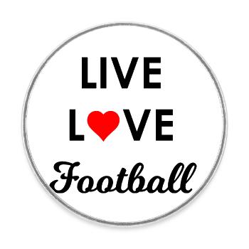 Fußball Soccer - Round  fridge magnet - white - Front