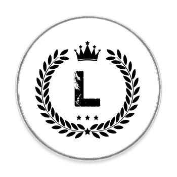wappen l - Runder Kühlschrankmagnet - Weiß - Vorne