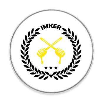 imker wappen - Runder Kühlschrankmagnet - Weiß - Vorne