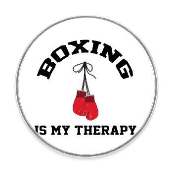 I can't I have BOXING BESTSELLER 🌟🌟 - Round  fridge magnet - white - Front
