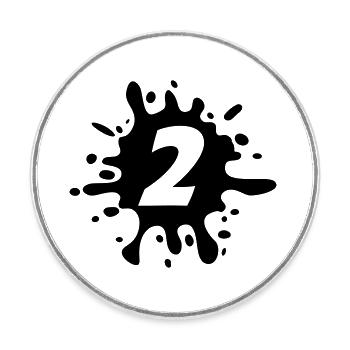 2 - Magnet rond - blanc - Devant