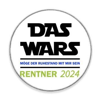 das wars rentner 2024 - Runder Kühlschrankmagnet - Weiß - Vorne