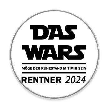 das wars rentner 2024 - Runder Kühlschrankmagnet - Weiß - Vorne