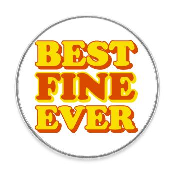 Beau prénom drôle de cadeau - Magnet rond - blanc - Devant