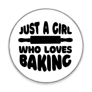 Boulanger Confiserie Boulangerie Confiseur de pâtisserie - Magnet rond - blanc - Devant