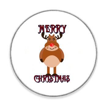 Reindeer: The Magic of Christmas - Round  fridge magnet - white - Front