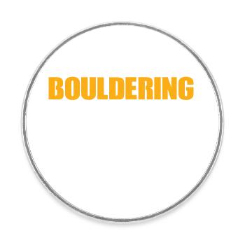 I'd Rather Be Bouldering Climbing Boulder - Runder Kühlschrankmagnet - Weiß - Vorne
