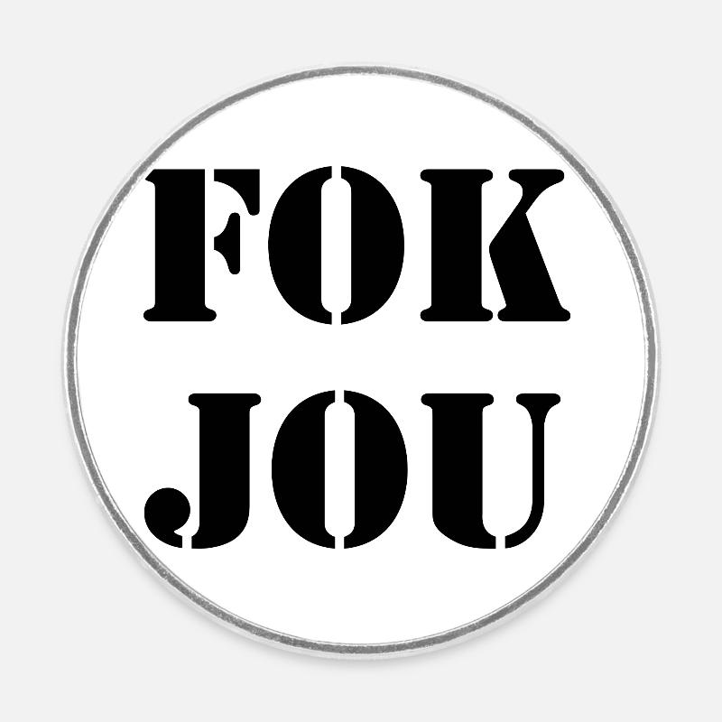 Afrikaans - Magnet rond - blanc