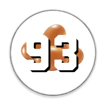 EGS 93 2024 - Round  fridge magnet - white - Front