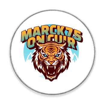 MARCK75 - Round  fridge magnet - white - Front