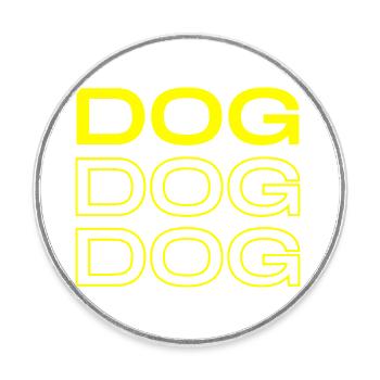 Three-dimensional - Round  fridge magnet - white - Front