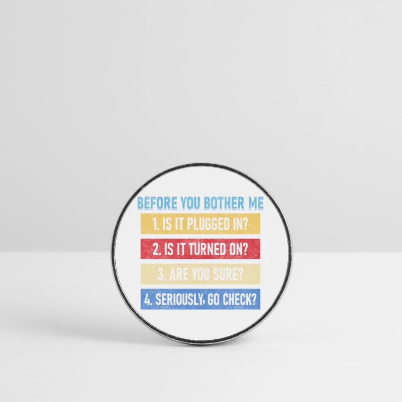 Computer Whisperer Tech Support Computer Runder Kühlschrankmagnet