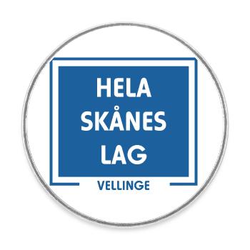 The whole Skåne team Vellinge Malmö - Round  fridge magnet - white - Front