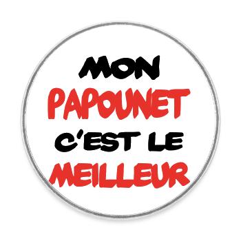 My daddy is the best - Round  fridge magnet - white - Front