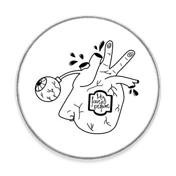 Organ(ic)perfume - Runder Kühlschrankmagnet - Weiß - Vorne