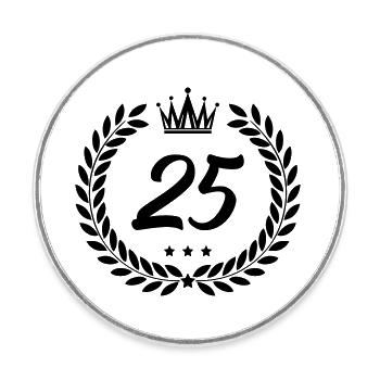 wappen 25 - Runder Kühlschrankmagnet - Weiß - Vorne