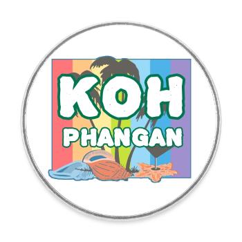 Regenbogen K8h Phangan - Runder Kühlschrankmagnet - Weiß - Vorne
