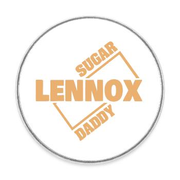 Geschenk für Lennox - Runder Kühlschrankmagnet - Weiß - Vorne