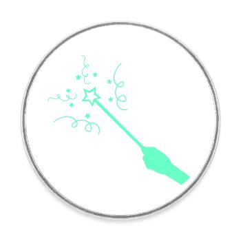 Wand - Round  fridge magnet - white - Front
