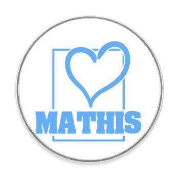 Bachelor Mathis - Runder Kühlschrankmagnet - Weiß - Vorne