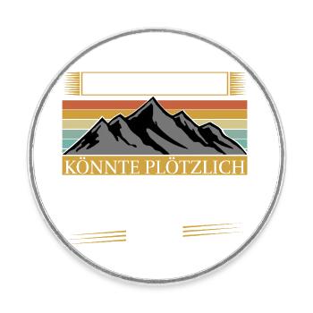 Erzgebirge warnung - Runder Kühlschrankmagnet - Weiß - Vorne