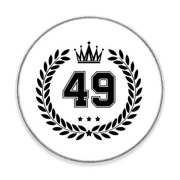 wappen 49 - Runder Kühlschrankmagnet - Weiß - Vorne