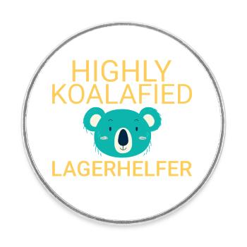 Warehouse Assistant Koalafied - Round  fridge magnet - white - Front