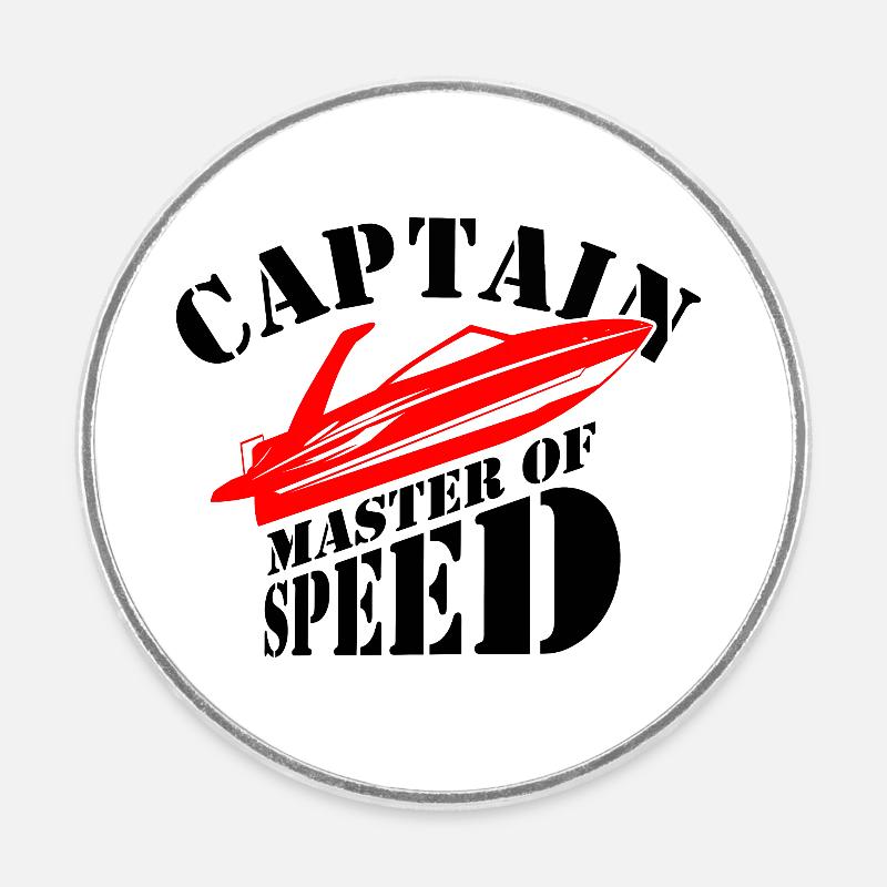 Boat Captain Hobby Gift Skipper - Round fridge magnet - white