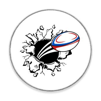 Rugby France Rugby Maillot Pour les Français France - Magnet rond - blanc - Devant