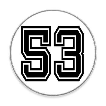 Rize 53 - Round  fridge magnet - white - Front