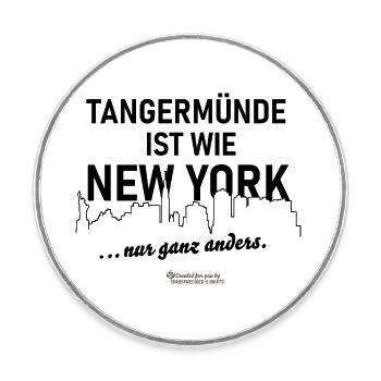 Tangermünde ist wie New York - Runder Kühlschrankmagnet - Weiß - Vorne