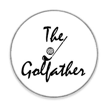 golf sport - Round  fridge magnet - white - Front