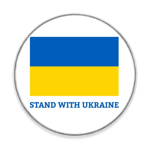 Stand with Ukraine Flagge Support & Solidarität - Runder Kühlschrankmagnet