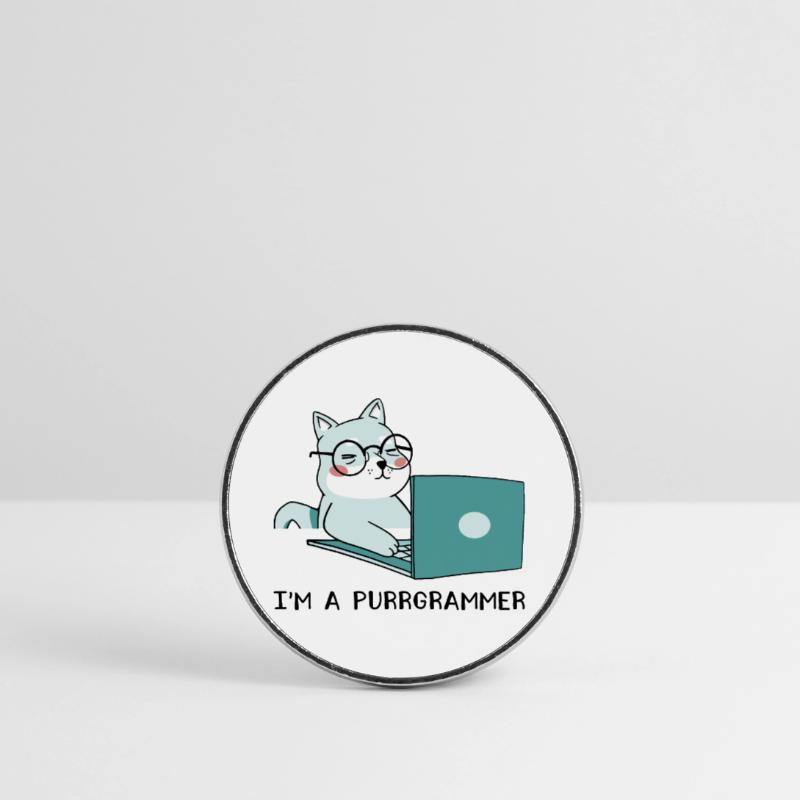 I'm A Purrgrammer Coder Software Developer Compute Runder Kühlschrankmagnet